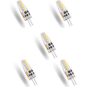 BBPM G4 LED-lamp 12V 3W JC Bi-Pin Base 25W-30W T3 G4 Halogeen Equivalent 2700K Zacht Warm Wit Geen Flikkering 300LM Kroonluchterverlichting/Landschapsverlichting (5-pack),Day light 4000k,5W