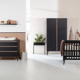 Europe Baby Sterre Babybed Zwart / Oak 70 x 140 cm