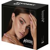 Acrylic Student Kit - Monomer 50ml - Powders 7gr - Brush #8 - Blue Scrub 100ml - Oil 15ml - 20pcs L Forms