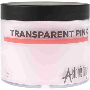 Astonishing Nails Poeder Acryl Acrylic Powder Transparent Pink 250gr