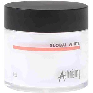 Astonishing Nails - Acrylic Powder - Global White - 25 gram