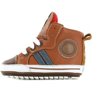 Baby | Veterschoenen | Jongens | Cognac | Leer | Shoesme | Maat 22