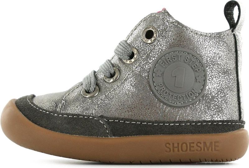 Shoesme BF8W001-F Leren Babyschoenen/Loopschoenen Zilver