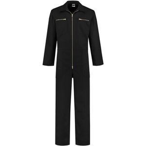 Overall 100% katoen met rits zwart maat 44