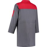 EM Workwear Stofjas 2-kleurig 100% katoen grijs / rood - Maat S / 44-46