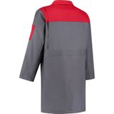 EM Workwear Stofjas 2-kleurig 100% katoen grijs / rood - Maat S / 44-46