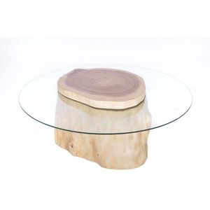 Salontafel hout rond - Suarhout - boomstam - 100 cm. - Timberstyle
