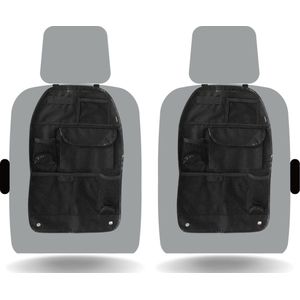 Auto organizer – stevige autostoel organizer – waterbestendig – Set van 2 - 59 X 38 cm - Zwart