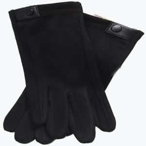 AKARSU Heren suède handschoenen voor herfst en winter warme en fleece dunne sporthandschoenen voor fietsen winddichte elastische handschoenen