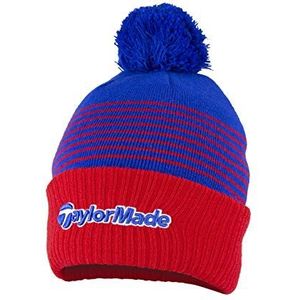 TaylorMade Bobble Beanie - Rood Blauw
