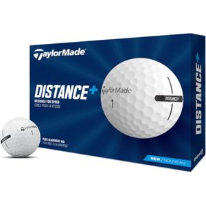 TaylorMade Distance+ Golfballen - Wit - 12 Stuks