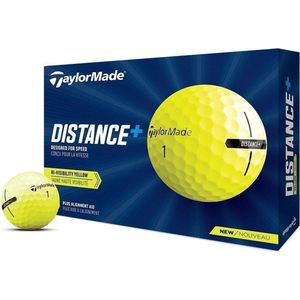 TaylorMade Distance+ Golfballen 2021 - Geel - 12 stuks