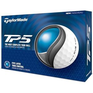 TaylorMade TM24 TP5 golfballen, wit, 12 stuks