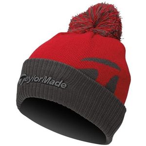 TaylorMade TM Bobble Beanie, 2024 Rood, Rood, Eén Maat