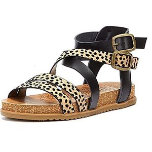 Blowfish Malibu Fandie sandaal voor dames, Sand Pixie Leopard Zwart, 37 EU