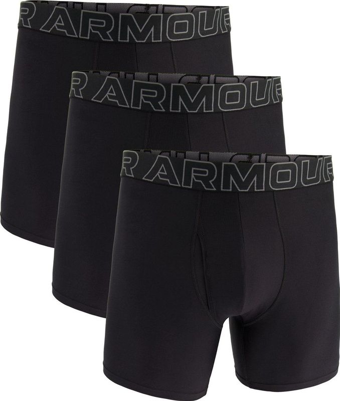 Under Armour - Performance Tech - Boxer Briefs - Zwart - 3 Pack, Ademend, Gerecycled Polyester