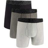 Men's Under Armour Performance Tech 6"" 3 Pack Solid Boxer Briefs