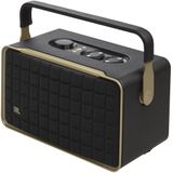 JBL Authentics 300 Tragbarer Smart Home Lautsprecher – 70er Jahre Retro-Design Bluetooth Box – Mit Google Assistant, Alexa, AirPlay und JBL One App – Schwarz