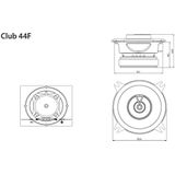 JBL Club 44F 2-weg Coaxiale Inbouwluidspreker 105 W Inhoud: 2 Stuk(s)