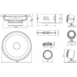 JBL Club 64CTP - Autospeakers - 6,5 Inch - 2-weg Composet met Tweeter Pods - 210W Piek / 70W RMS