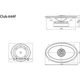 JBL Club 644F - Autospeakers - 4” x 6” Inch (100mm x 152mm) 2-weg Coaxiaal - 120W piek / 40W RMS - Set van 2