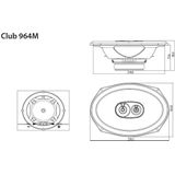 JBL Club 964M 3-weg Triaxiale Inbouwluidspreker 255 W Inhoud: 2 Stuk(s)