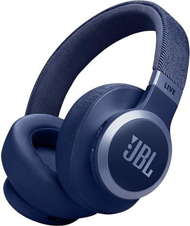 JBL Live 770 NC Draadloze Over-Ear-Hoofdtelefoon met Noise Cancelling-technologie en een batterijlevensduur tot 65 uur, in blauw