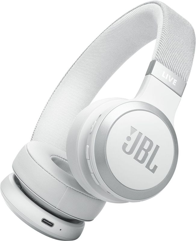 JBL - Live 670NC - Draadloze On-Ear Koptelefoon - Wit - Noise Cancelling