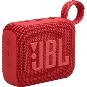 JBL GO 4, Ultra-Portable Bluetooth Speaker met JBL Pro Sound en een stevige bass, PlaytimeBoost, waterdicht ontwerp, 7 uur speeltijd, in het rood
