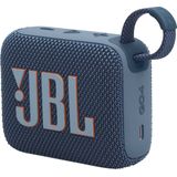 JBL GO 4, Ultra-Portable Bluetooth Speaker met JBL Pro Sound en een stevige bass, PlaytimeBoost, waterdicht ontwerp, 7 uur speeltijd, in het blauw