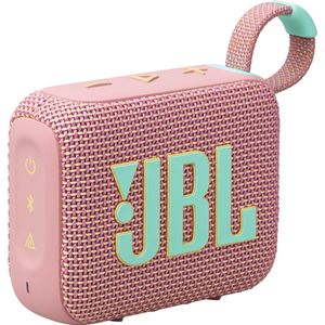 JBL GO 4, Ultra-Portable Bluetooth Speaker met JBL Pro Sound en een stevige bass, PlaytimeBoost, waterdicht ontwerp, 7 uur speeltijd, in het roze