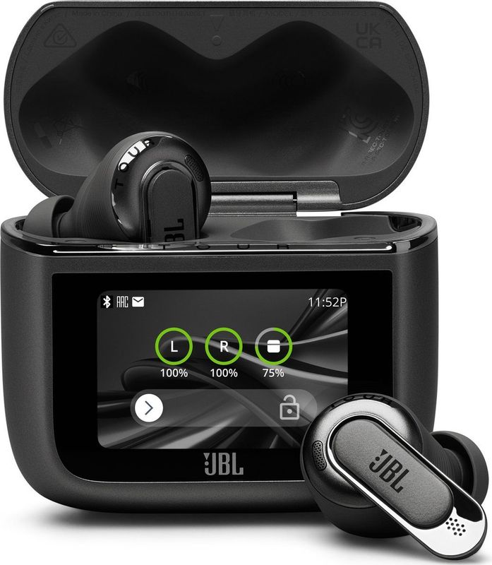 JBL Tour Pro 3 - Volledig draadloze noise-cancelling oordopjes met Smart Charging Case - Black