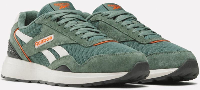 Reebok - GL1100 - Sneakers - ESCAPE GREEN/CHALK/PUMP ORANJE - Suède/Textiel