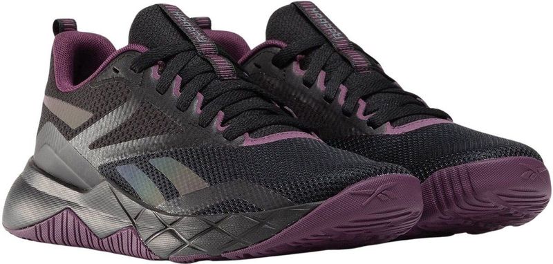 Reebok - NFX Sneakers - Zwart - Paars - Ademend Mesh Bovenwerk