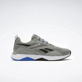 Reebok Heren NANOFLEX TR 2 sneakers, grijs 3/zwart/Optimum Blue, 38,5 EU, Grijs 3 Zwart Optimum Blauw, 38.5 EU