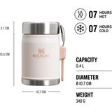 Stanley The Legendary Food Jar + Spork 0,4L - Thermosfles - Rose Quartz