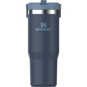 Stanley Flip Straw Tumbler 1.0 drinkfles met rietje, 0,89 l, 12 uur koud, thermosfles, BPA-vrij, thermoskan, gemakkelijk mee te nemen, vaatwasmachinebestendig, marineblauw