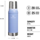 Stanley - The Legendary Classic Bottle - Thermosfles - Hammertone Clay - RVS - 0,75 L