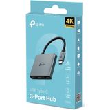 TP-Link - USB Type-C 3-Port Hub - Dockingstation - Grijs - USB-C