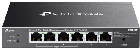 TP-Link - Omada ES206GP - Switch - Gigabit Ethernet - 6 Poorten - PoE