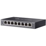 TP-Link - Omada ES208G - Managed Switch - Zwart - Gigabit Ethernet - 8 Poorten