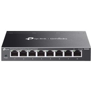 TP-Link - Omada ES208G - Managed Switch - Zwart - Gigabit Ethernet - 8 Poorten