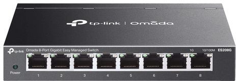 TP-Link - Omada ES208G - Managed Switch - Zwart - Gigabit Ethernet - 8 Poorten