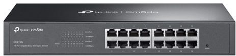 TP-Link - Omada ES216G - Managed Switch - Zwart - L2 - 16 Gigabit Ethernet-poorten