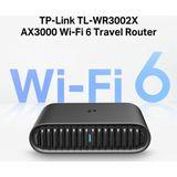 TP-Link - TL-WR3002X - Router - Zwart - Draagbare Reisrouter met Wi-Fi 6 Technologie