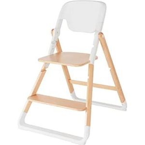 Ergobaby Evolve Peuterstoel hoge stoel basis Ergonomische stoel voor peuters Groeien vanaf ca. 36 maanden, In hoogte verstelbare kinderstoel Trapstoel in houten design, Natural Wood