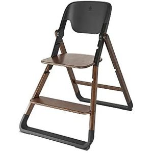 Ergobaby Evolve Peuterstoel hoge stoel basis Ergonomische stoel voor peuters Groeien vanaf ca. 36 maanden, In hoogte verstelbare kinderstoel Trapstoel in houten design, Dark Wood