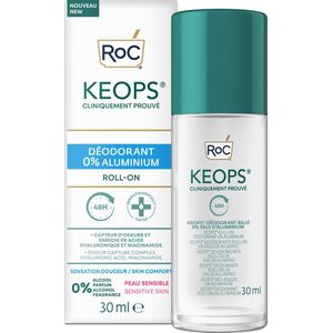 ROC Keops deodorant rollon 0% aluminium  30 Milliliter