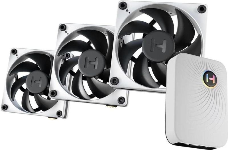 Hyte - THICC FP12 - Ventilator - Zwart, Wit - 120MM - 3PK