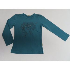 T-shirt met lange mouw - Meisje - Groen - Girl- 5 jaar 110